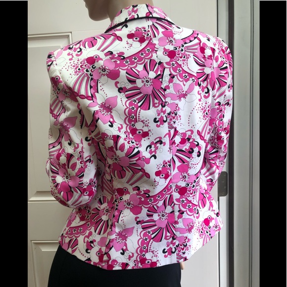 TAHARI Retro Print Blazer 10P - Picture 10 of 13